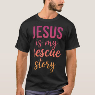 Camiseta Bíblia Fé Cristã Jesus É Meu Resgate