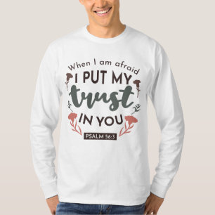 Camiseta Bíblia Floral Verse Art 'Eu ponho minha confiança