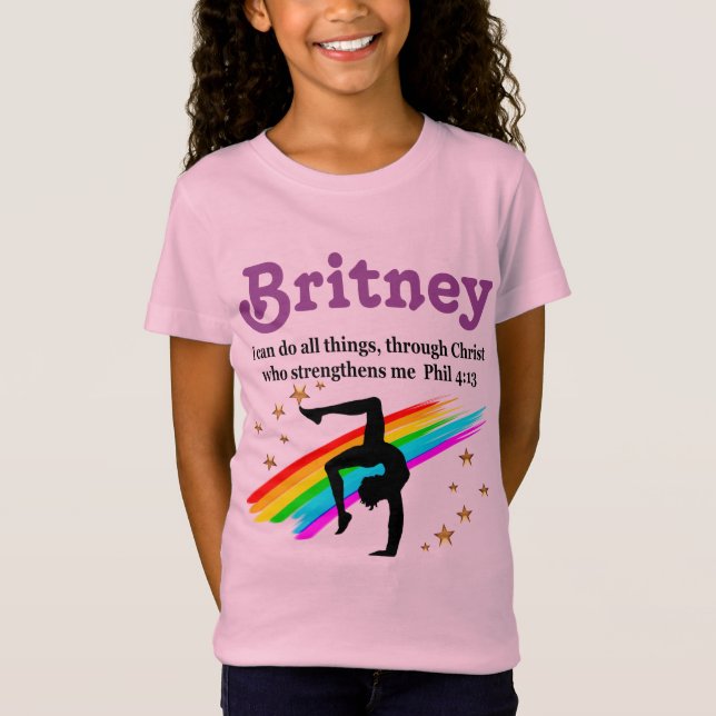 CAMISETA BÍBLIA INSPIRACIONAL DE GIMNAST TÊM PERSONALIZADO  (Frente)