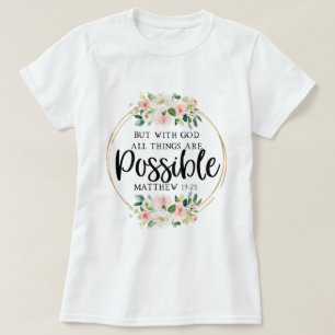 Camiseta Bíblia Inspiracional Floral Verso
