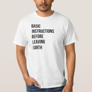 Camiseta BÍBLIA: Instruções básicas antes de deixar a t