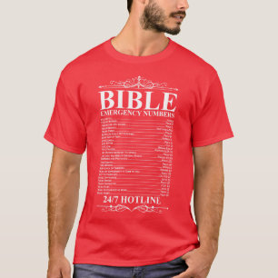 Camiseta Bíblia Número de Emergência Presente da Bíblia