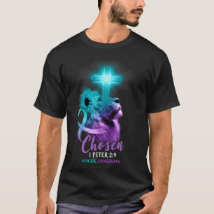 Camiseta Bíblia Religiosa Cruzada do Leão Cristão Verso Sui