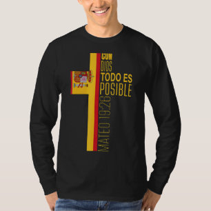 Camiseta Bíblia Religiosa Espanhola Cristã Versa Espanha F