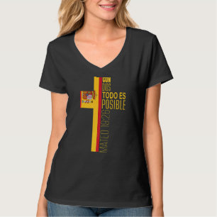 Camiseta Bíblia Religiosa Espanhola Cristã Versa Espanha Fl