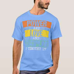 Camiseta Bíblia Verse Poder e Amor Amd Discipline Deus Prem