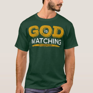 Camiseta Bíblia Verse T Deus Está Assistindo Provérbios 153