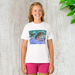 Camiseta Biblical Jonah e a Cena do Oceano Baleeiro