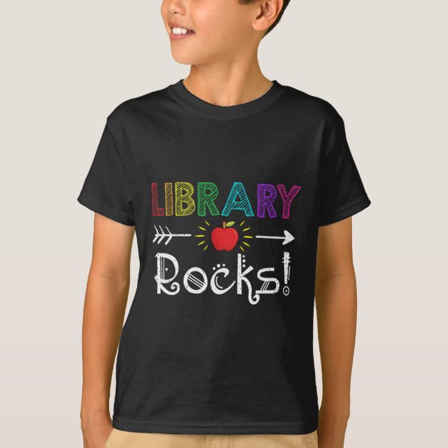 Camiseta Biblioteca Agrada Professor Aluno Diversão Volta à (Frente)