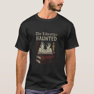 Camiseta Biblioteca Assombrada Livros Góticos Fantasmas Arq