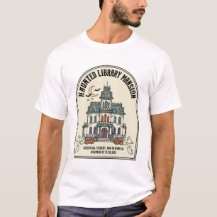 Camiseta Biblioteca Assombrada Salem Fantasma Vintage Hallo