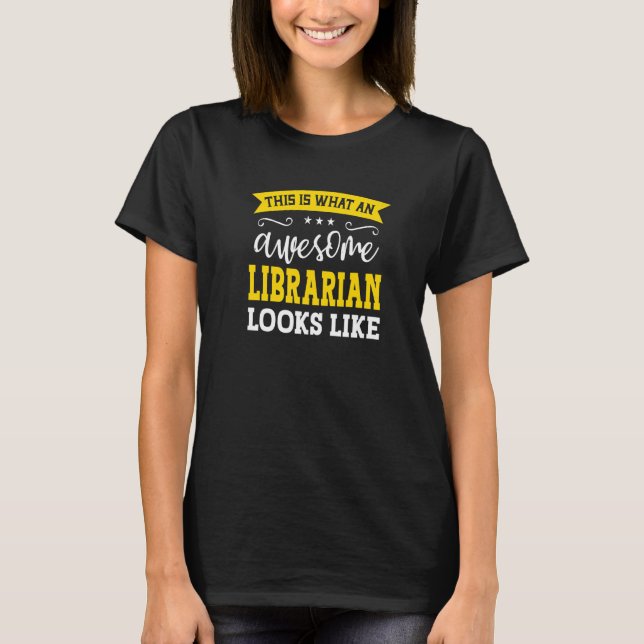 Camiseta Biblioteca Cargo Título do Funcionário Funny Worke (Frente)