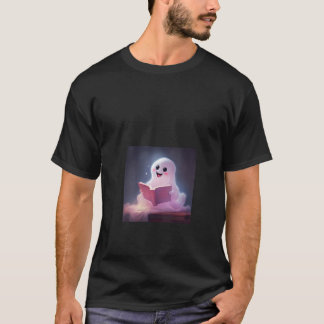 Camiseta Biblioteca de Lover do Livro de Leitura do Fantasm