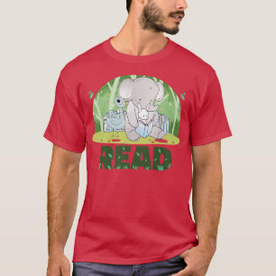 Camiseta Biblioteca de Professores Lê Livro Clube Elefante 