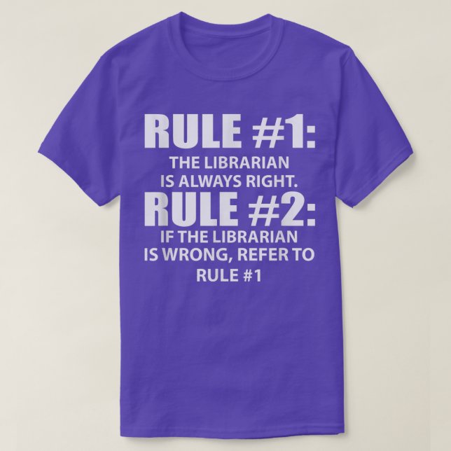 Camiseta Biblioteca de regras é sempre engraçado 3671 (Frente do Design)