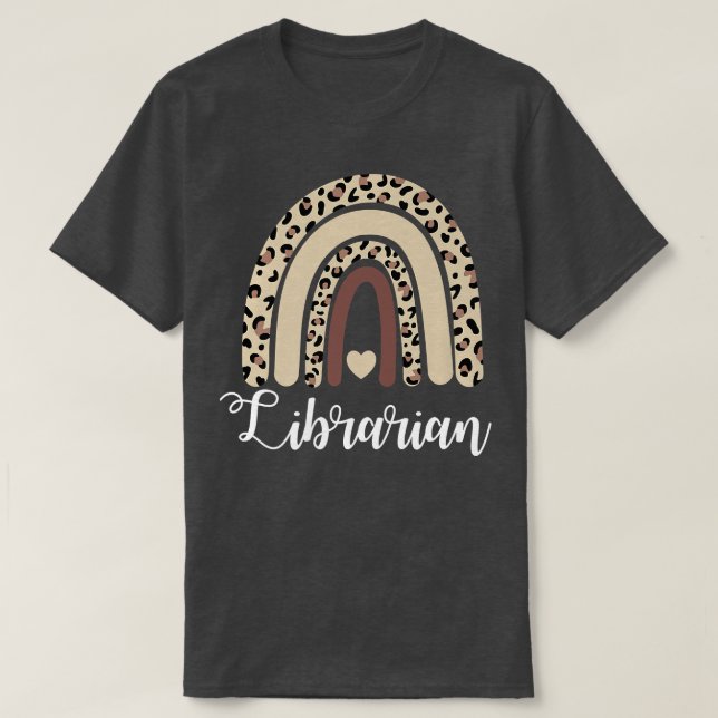 Camiseta Biblioteca do Rainbow Boho Leopard, Lover  (Frente do Design)