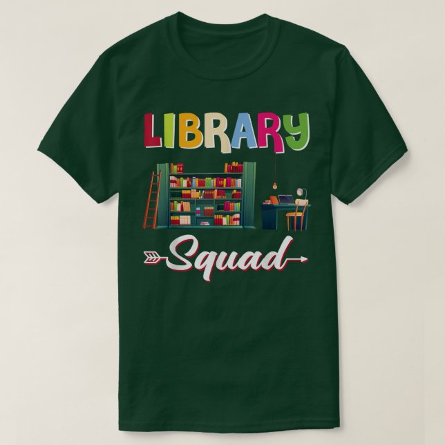 Camiseta Biblioteca Esquadrão Bookworm Lendo Livro Bibliote (Frente do Design)