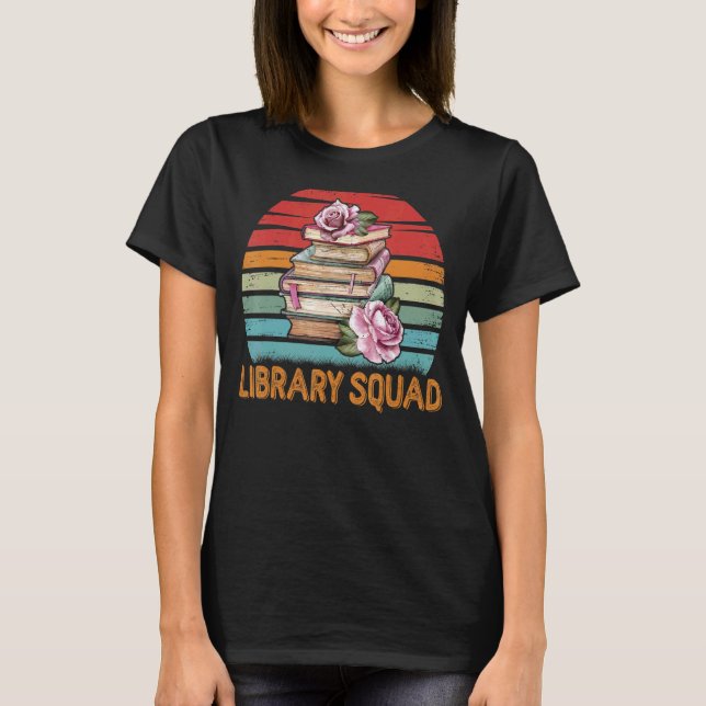 Camiseta Biblioteca Esquadrão de Livros Bibliotecários Leit (Frente)