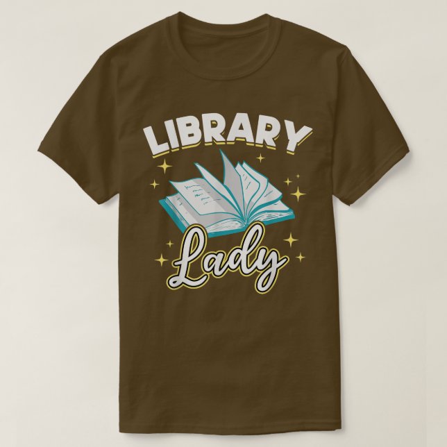 Camiseta Biblioteca Lady Librarian Reader Book Lover (Frente do Design)