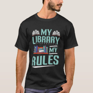 Camiseta Biblioteca Minha Biblioteca Livro de Regras Lendo