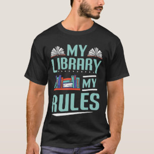 Camiseta Biblioteca Minha Biblioteca Livro de Regras Lendo