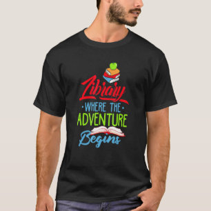 Camiseta Biblioteca Onde A Aventura Começa Livros