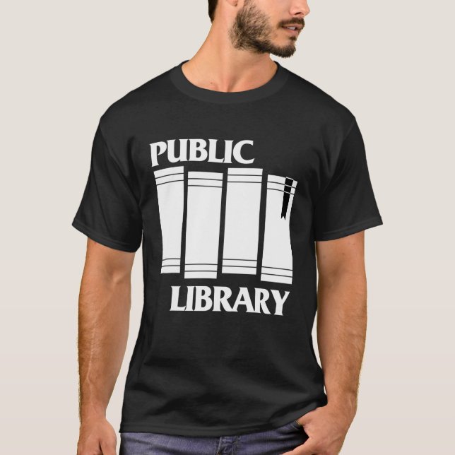 Camiseta Biblioteca Pública Engraçado Livro (Frente)