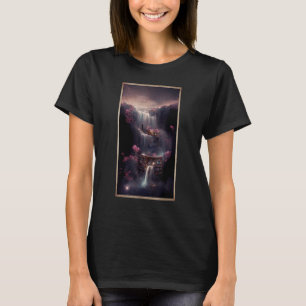 Camiseta Biblioteca sob o Blosso do Reino Mágico da Caipira
