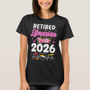 Camiseta Bibliotecária aposentada em 2026 bibliotecária esc