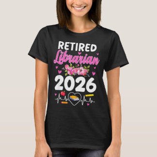 Camiseta Bibliotecária aposentada em 2026 bibliotecária esc