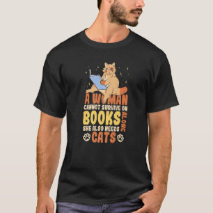 Camiseta Bibliotecária Engraçada Livro Gato Premium