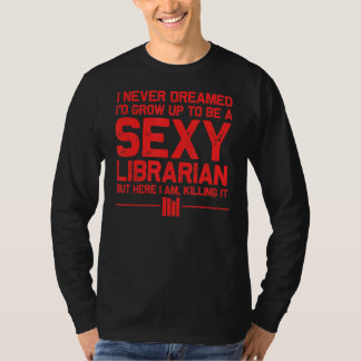 Camiseta Bibliotecária Para Mulheres Figurinos Sexuais Bibl