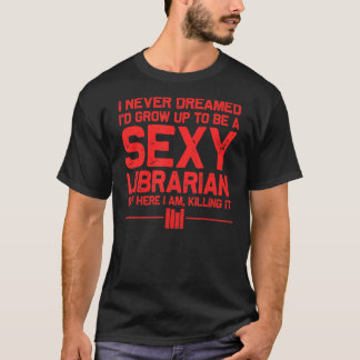 Camiseta Bibliotecária Para Mulheres Figurinos Sexuais Bibl