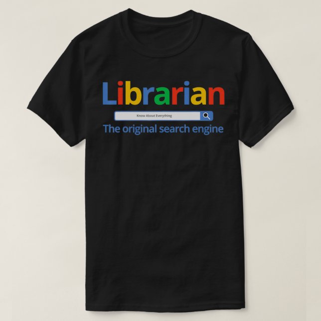 Camiseta Bibliotecário A Biblioteca Original do Mecanismo d (Frente do Design)