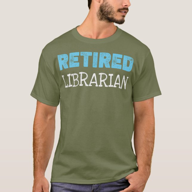 Camiseta Bibliotecário aposentado oferece aposentadoria eng (Frente)