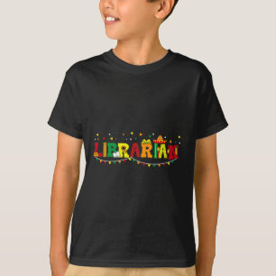 Camiseta Bibliotecário Cinco De Mayo Amante De Livros Da Bi