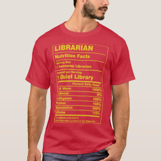 Camiseta Bibliotecário de Fatos Nutricionais
