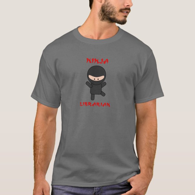 Camiseta Bibliotecário de Ninja (liso) (Frente)