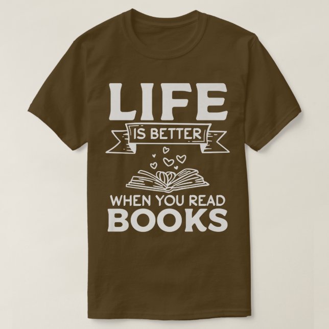 Camiseta Bibliotecário do Livro I A Vida É Melhor Quando Vo (Frente do Design)