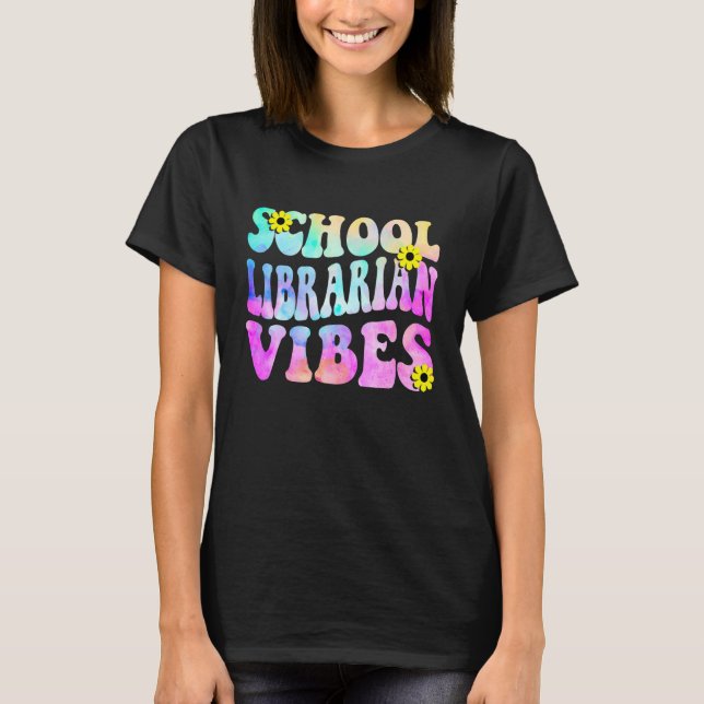 Camiseta Bibliotecário Escolar Víbias Primeiro Dia Da Escol (Frente)