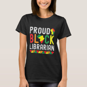Camiseta Bibliotecário Negro Orgulhoso Mês da História Negr