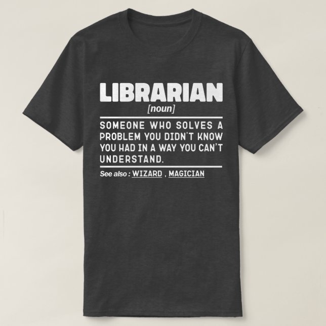 Camiseta Bibliotecário Noun Definition Lading Engraçado (Frente do Design)