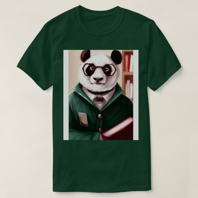 Camiseta Bibliotecário Panda 1 (Frente do Design)