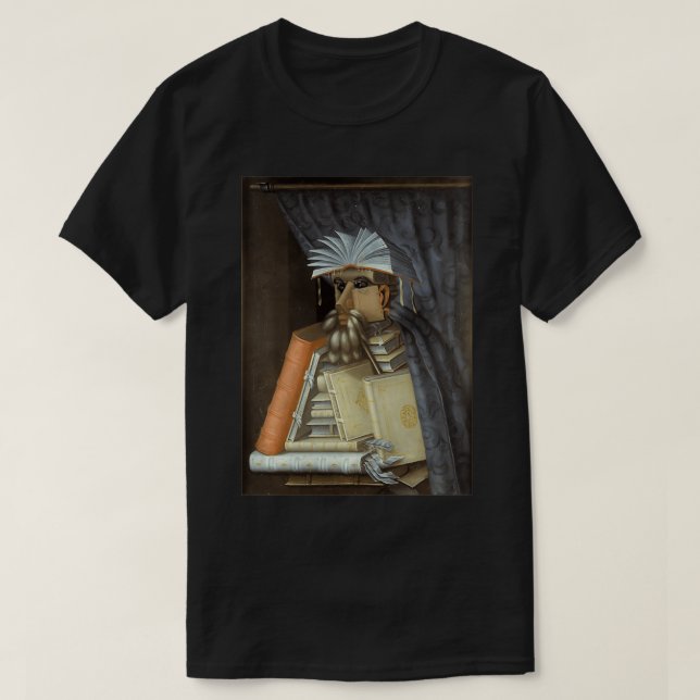 Camiseta Bibliotecário por Giuseppe Arcimboldo 1566 (Frente do Design)