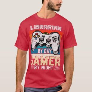 Camiseta Bibliotecário por jogador de dia por fãs de jogos