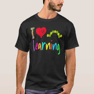 Camiseta Bibliotecário Professor Eu Amo Aprender Lagarta C