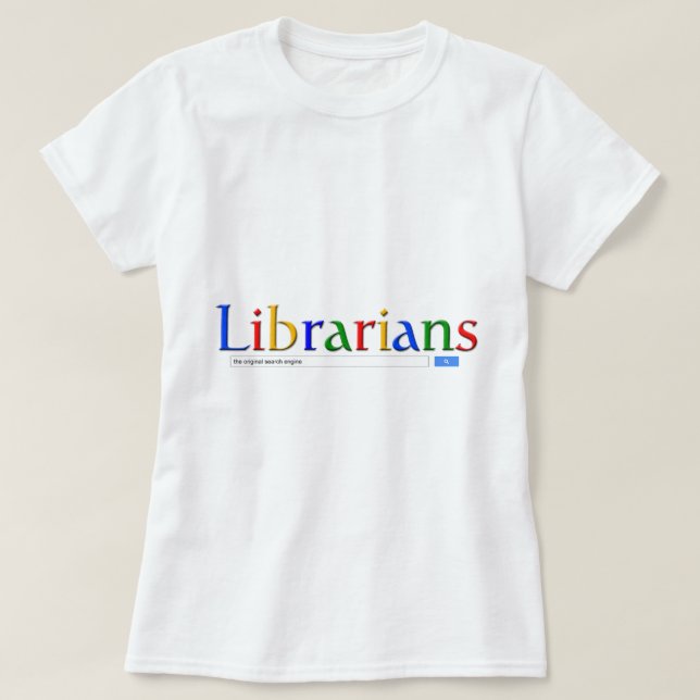 Camiseta bibliotecários o Search Engine original (Frente do Design)