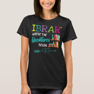 Camiseta Bibliotecas femininas Livros Bibliotecários Onde A