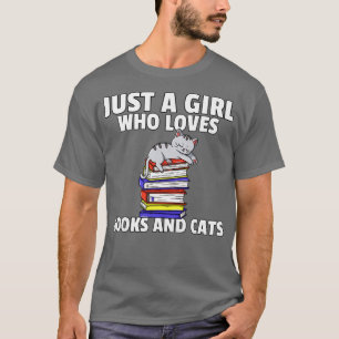 Camiseta Bibliotecas Lendo Gatos E Livros