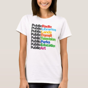 Camiseta Bibliotecas Públicas Rádio Televisão Arte Parques